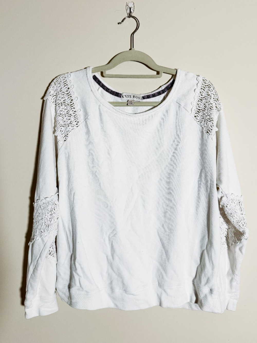 Knox Rose Crochet Applique Sweater
